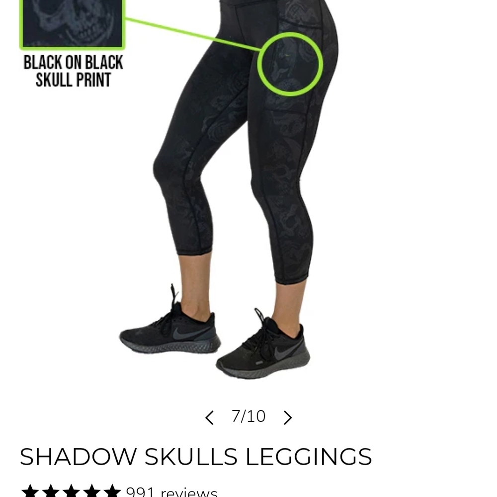 Constantly Varied Gear Black Skull Leggings